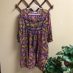Boho world market floral dress
